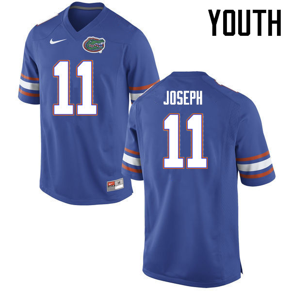 Youth Florida Gators #11 Vosean Joseph College Football Jerseys Sale-Blue - Click Image to Close
